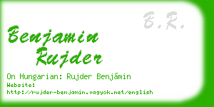 benjamin rujder business card